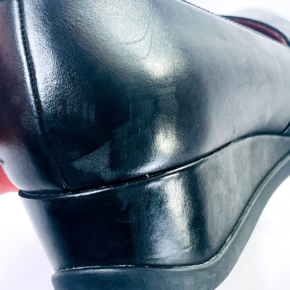 Dansko Shanda Shoes Womens 38/7.5-8‎ Black Leather Waterproof Wedge Heel Comfort - Picture 2 of 12